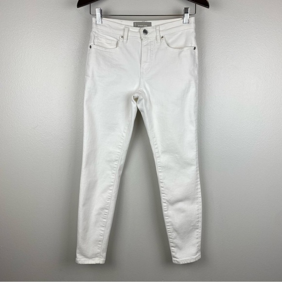 Everlane Mid-Rise Cropped Ankle Skinny Jeans Bone Size 26 - Picture 3 of 12